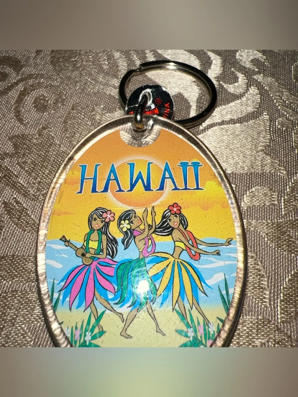 Lot Of Two Hawaii Keychains Palm Trees Hawaii Dancers